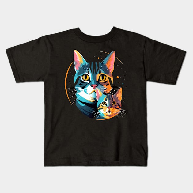 American Shorthair Fathers Day Kids T-Shirt by JH Mart